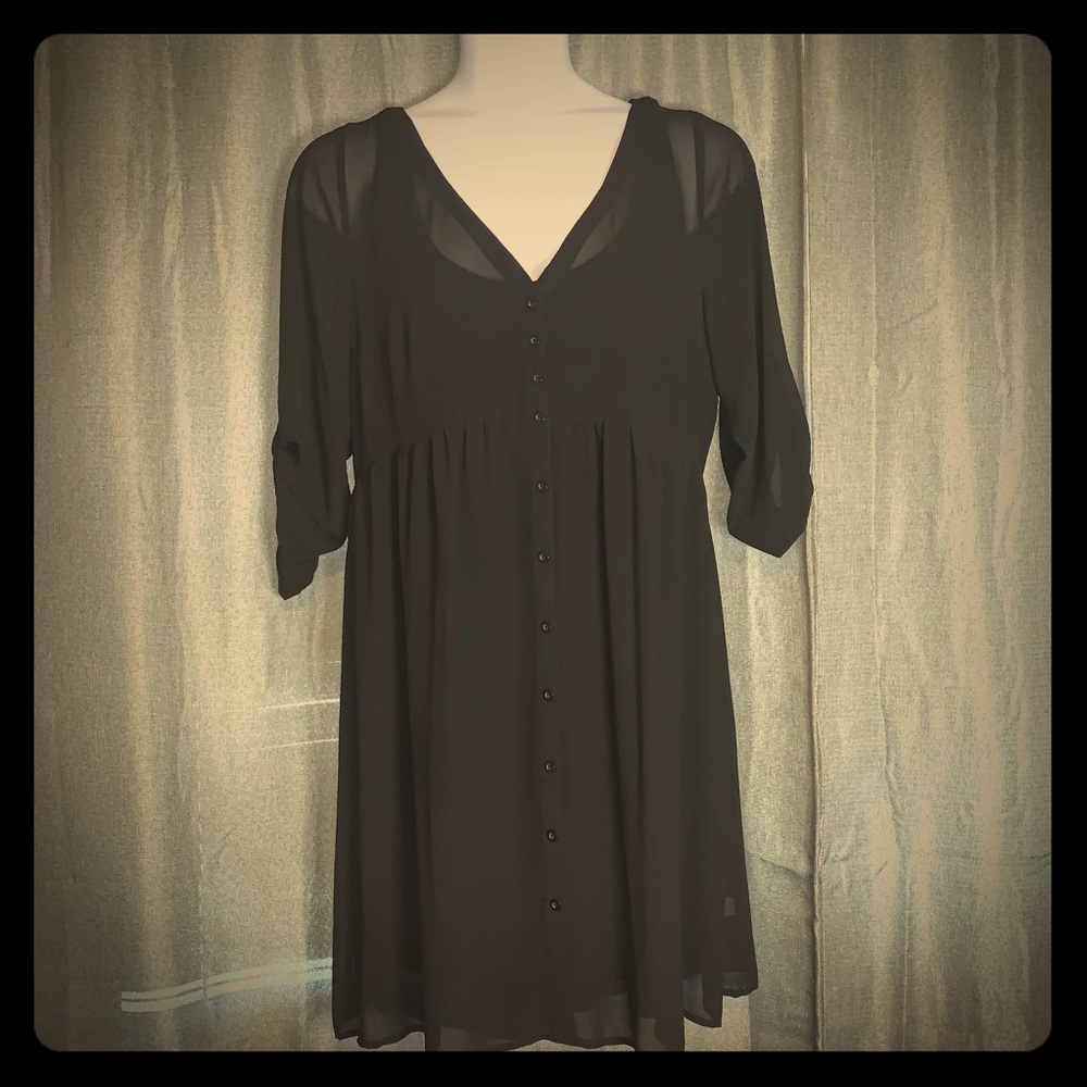 Torrid black sheer dress